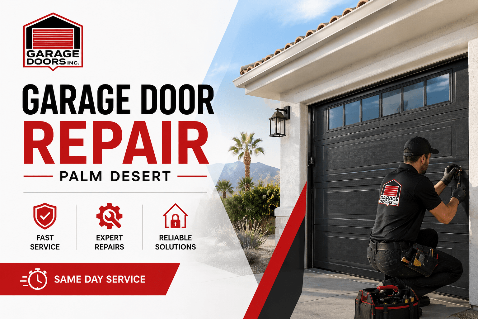 Garage door repair in Palm Desert
