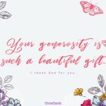 thank you for your generosity