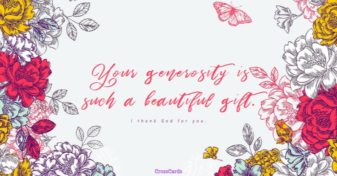 thank you for your generosity